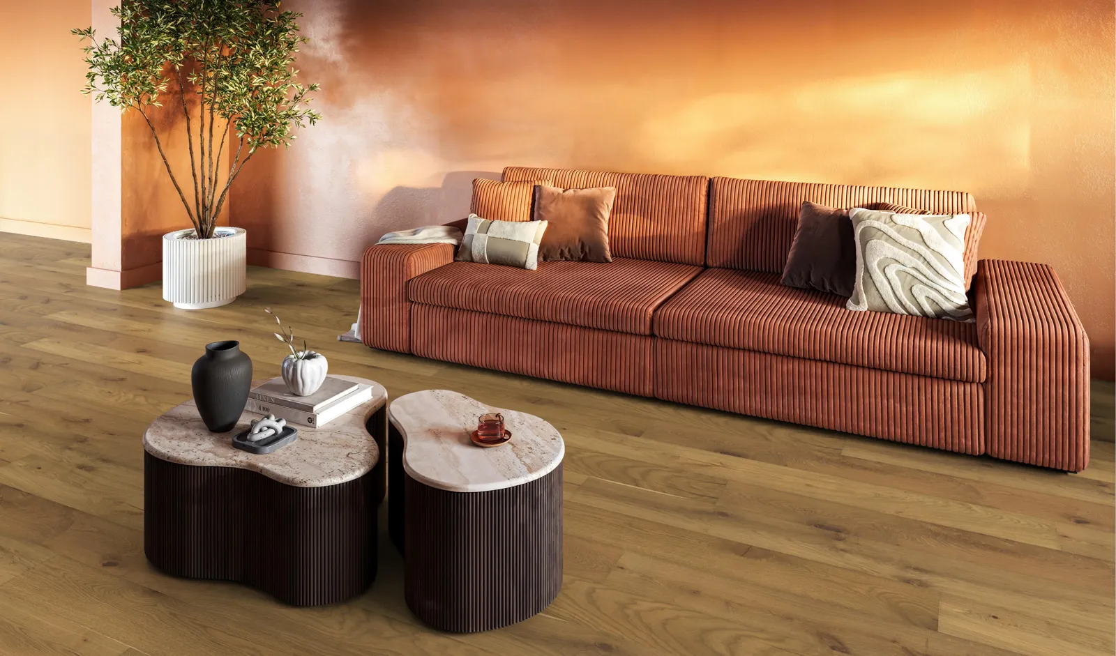 Talvion Forge 19 Rustiek Extra Gerookt Naturel als sfeerbeeld in het interieur