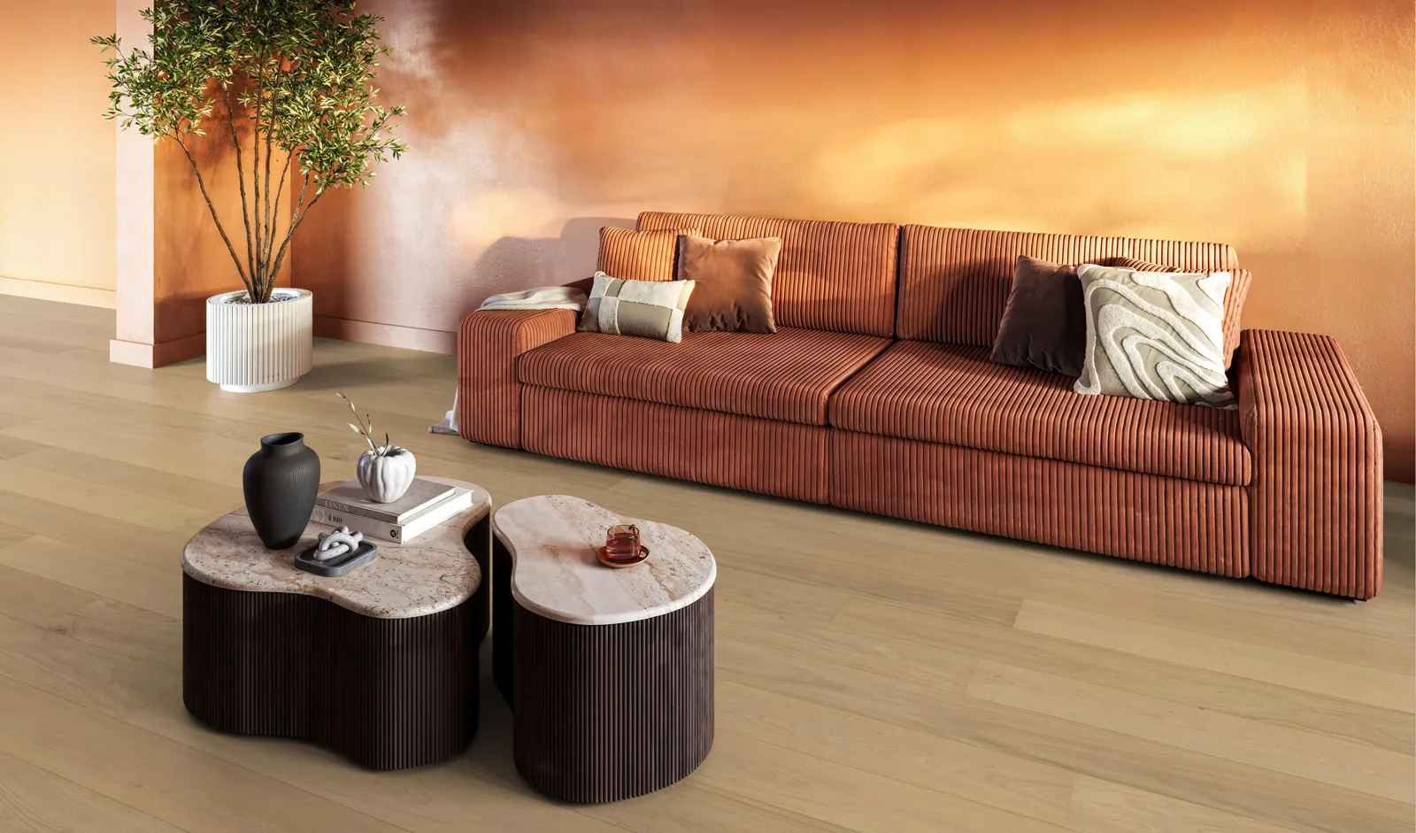 Talvion Forge 19 Rustiek Blank als sfeerbeeld in het interieur