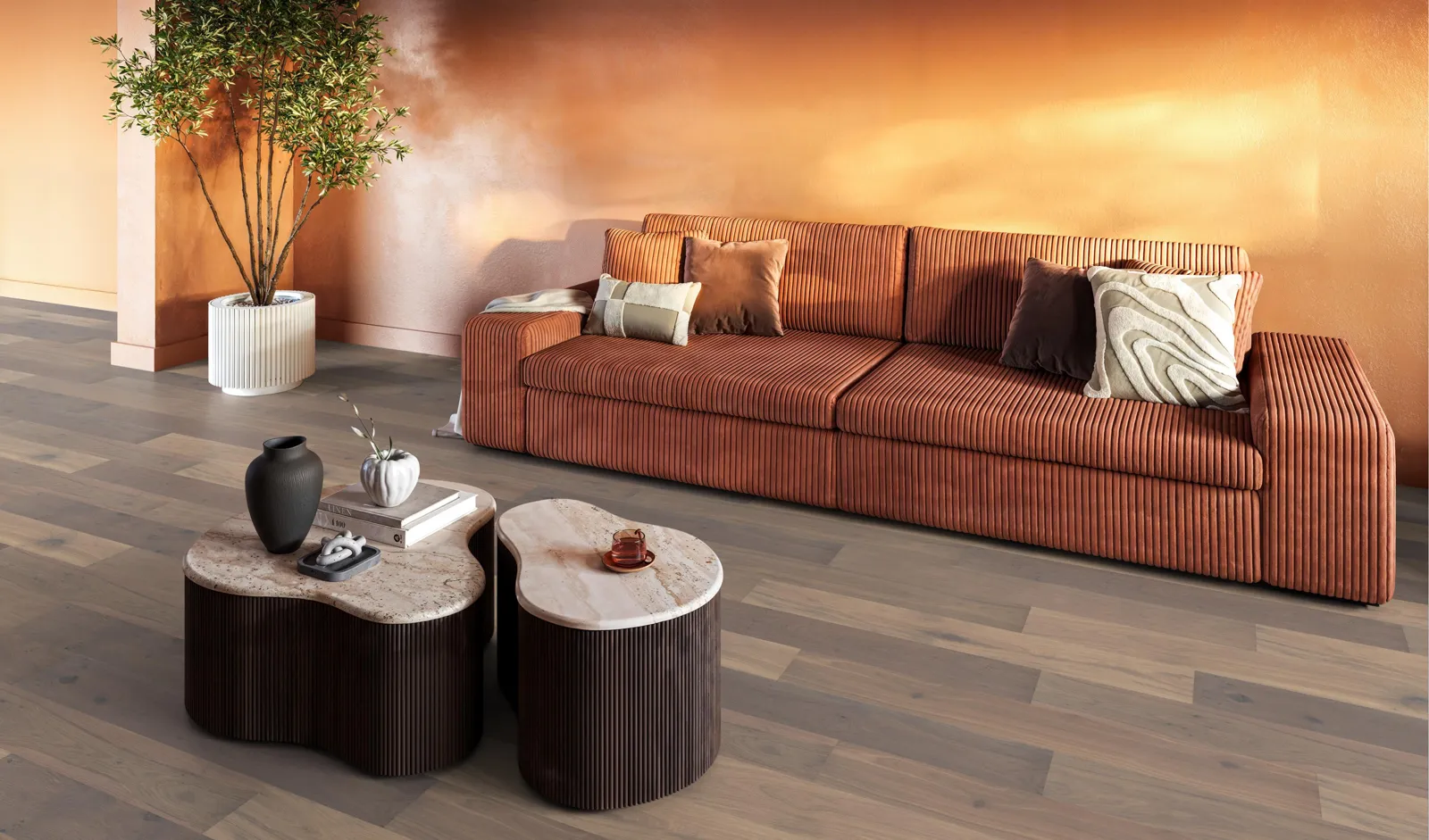 Talvion Forge 15 Rustiek Gerookt Wit als sfeerbeeld in het interieur
