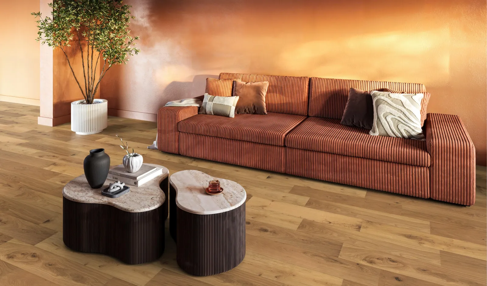 Talvion Forge 19 Rustiek Extra Naturel als sfeerbeeld in het interieur