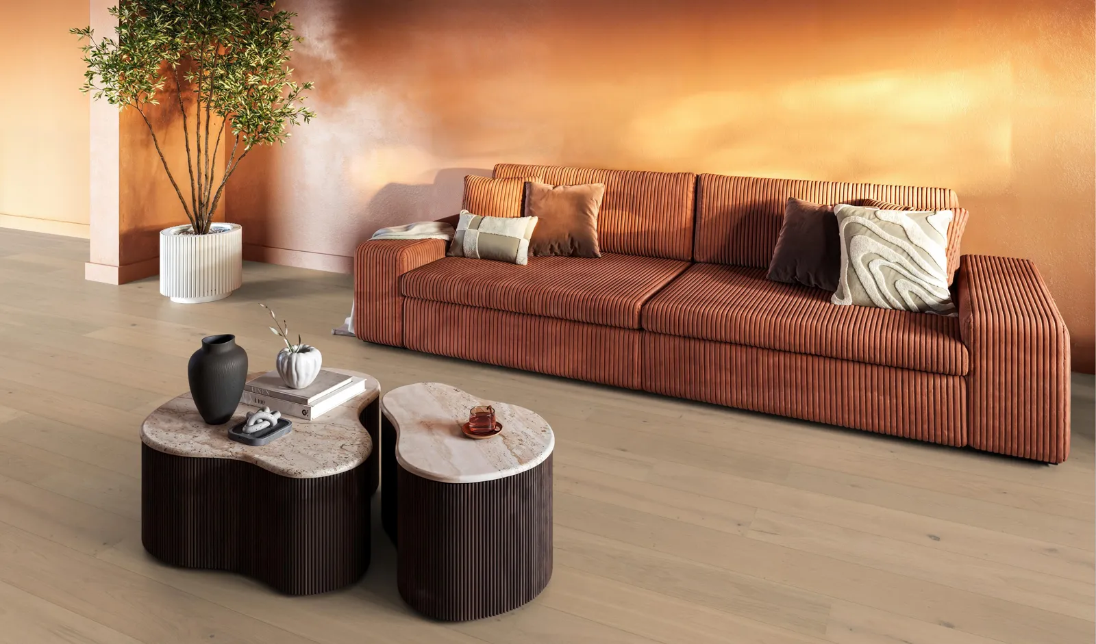 Talvion Forge 19 Rustiek Gerookt Wit als sfeerbeeld in het interieur