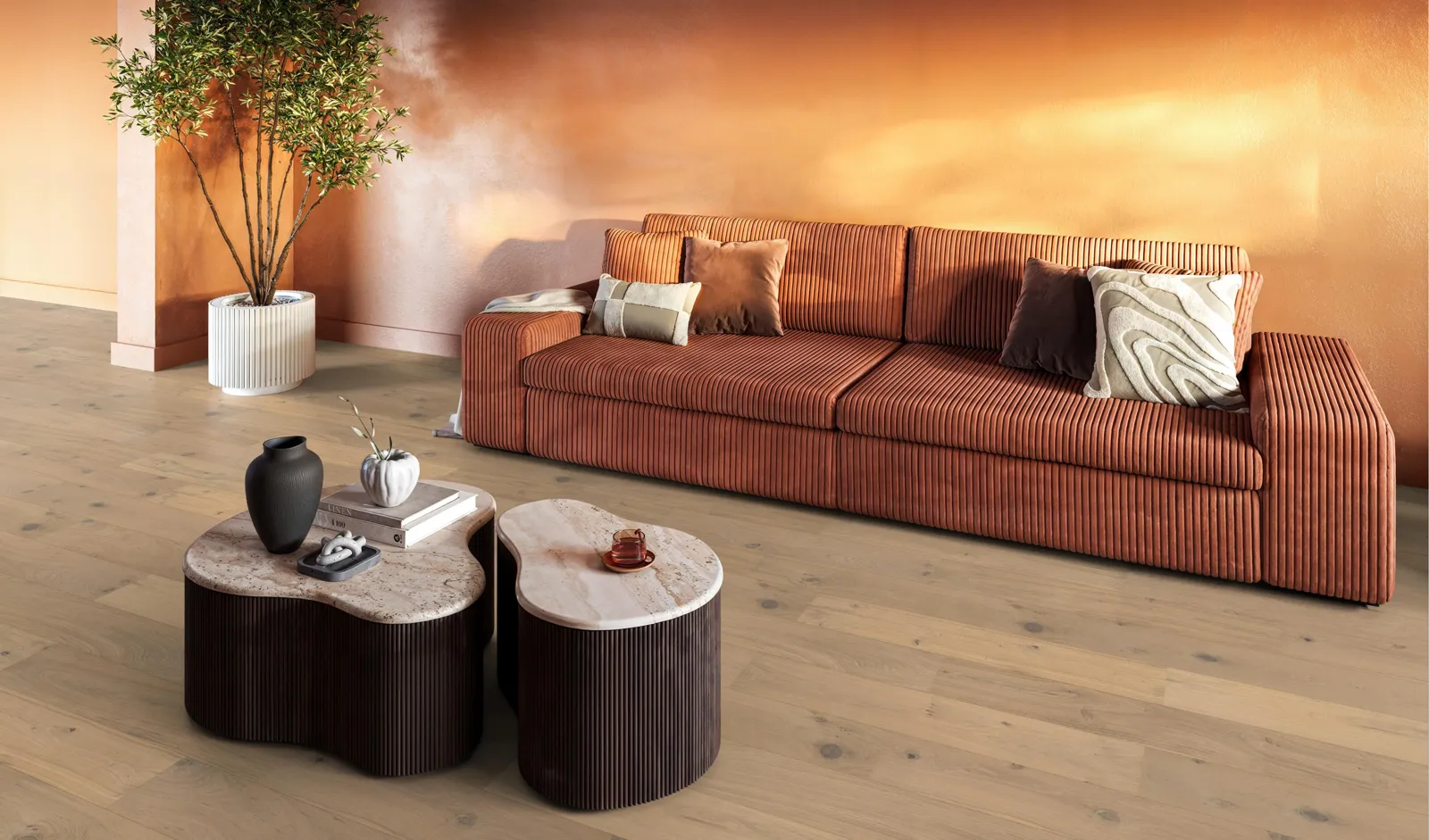 Talvion Forge 19 Rustiek Extra Blank als sfeerbeeld in het interieur